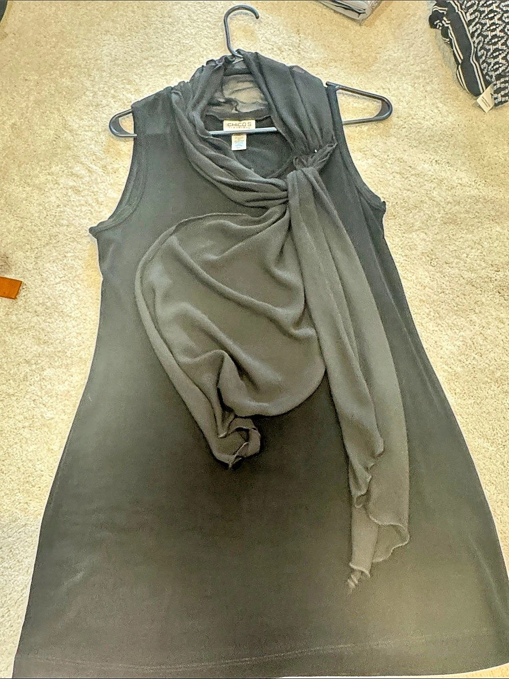 Chico's Black Draped Tunic Size 1